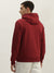 True Religion Men Red Solid Hooded Full Sleeves Sweatshirt