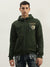 True Religion Men Green Solid Hooded Full Sleeves Sweatshirt