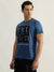 True Religion Men Blue Printed Round Neck Short Sleeves T-Shirt