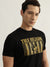 True Religion Men Black Printed Round Neck Short Sleeves T-Shirt