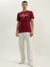 True Religion Men Red Printed Round Neck Short Sleeves T-Shirt