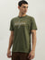 True Religion Men Green Printed Round Neck Short Sleeves T-Shirt