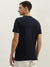 True Religion Men Navy Blue Printed Round Neck Short Sleeves T-Shirt