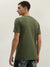 True Religion Men Green Printed Round Neck Short Sleeves T-Shirt