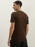 True Religion Men Brown Printed Round Neck Short Sleeves T-Shirt