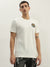 True Religion Men White Printed Round Neck Short Sleeves T-Shirt