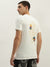 True Religion Men White Printed Round Neck Short Sleeves T-Shirt