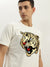 True Religion Men White Printed Round Neck Short Sleeves T-Shirt