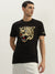 True Religion Men Black Printed Round Neck Short Sleeves T-Shirt