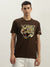 True Religion Men Brown Printed Round Neck Short Sleeves T-Shirt