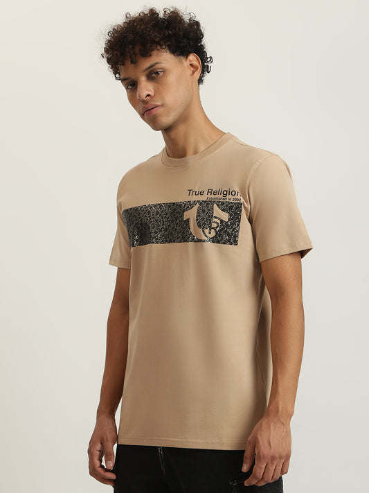 True Religion Men Printed Round Neck Short Sleeves T-Shirt