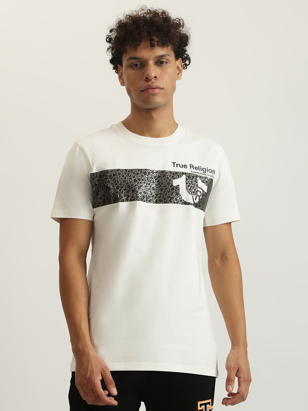 True Religion Men Printed Round Neck Short Sleeves T-Shirt