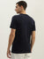 True Religion Men Navy Blue Printed Round Neck Short Sleeves T-Shirt