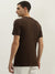 True Religion Men Brown Printed Round Neck Short Sleeves T-Shirt