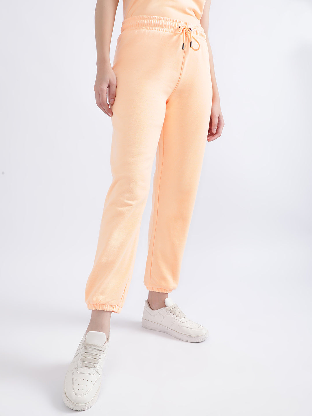 DKNY Women Peach Solid Regular Fit Sweatpant