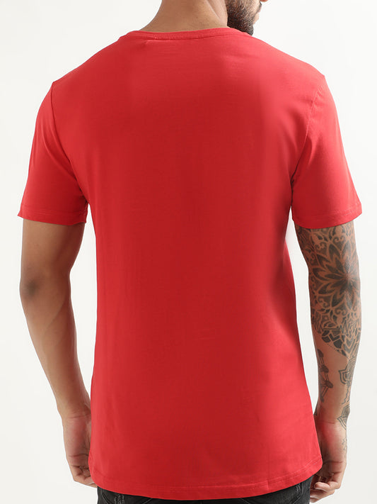 Antony Morato Red Logo Slim Fit T-Shirt