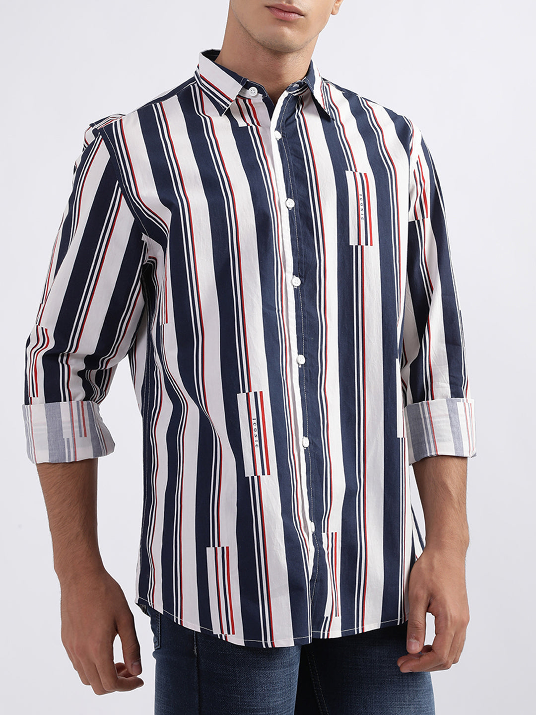 Iconic Multi Striped Regular Fit Shirt