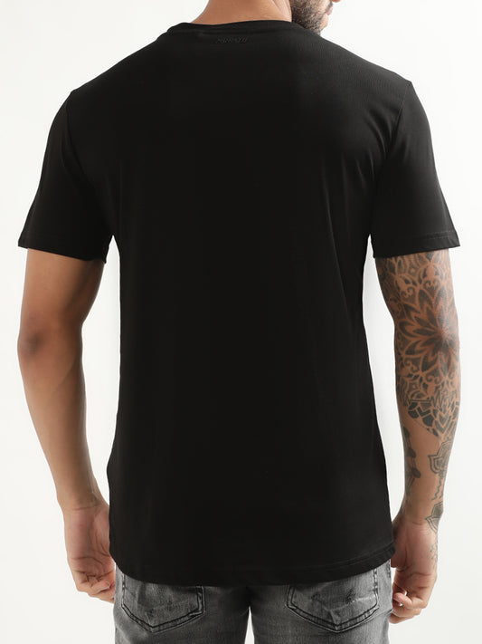 Antony Morato Black Printed Slim Fit T-Shirt