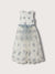 Blue Giraffe Girls White Printed U Neck Dress