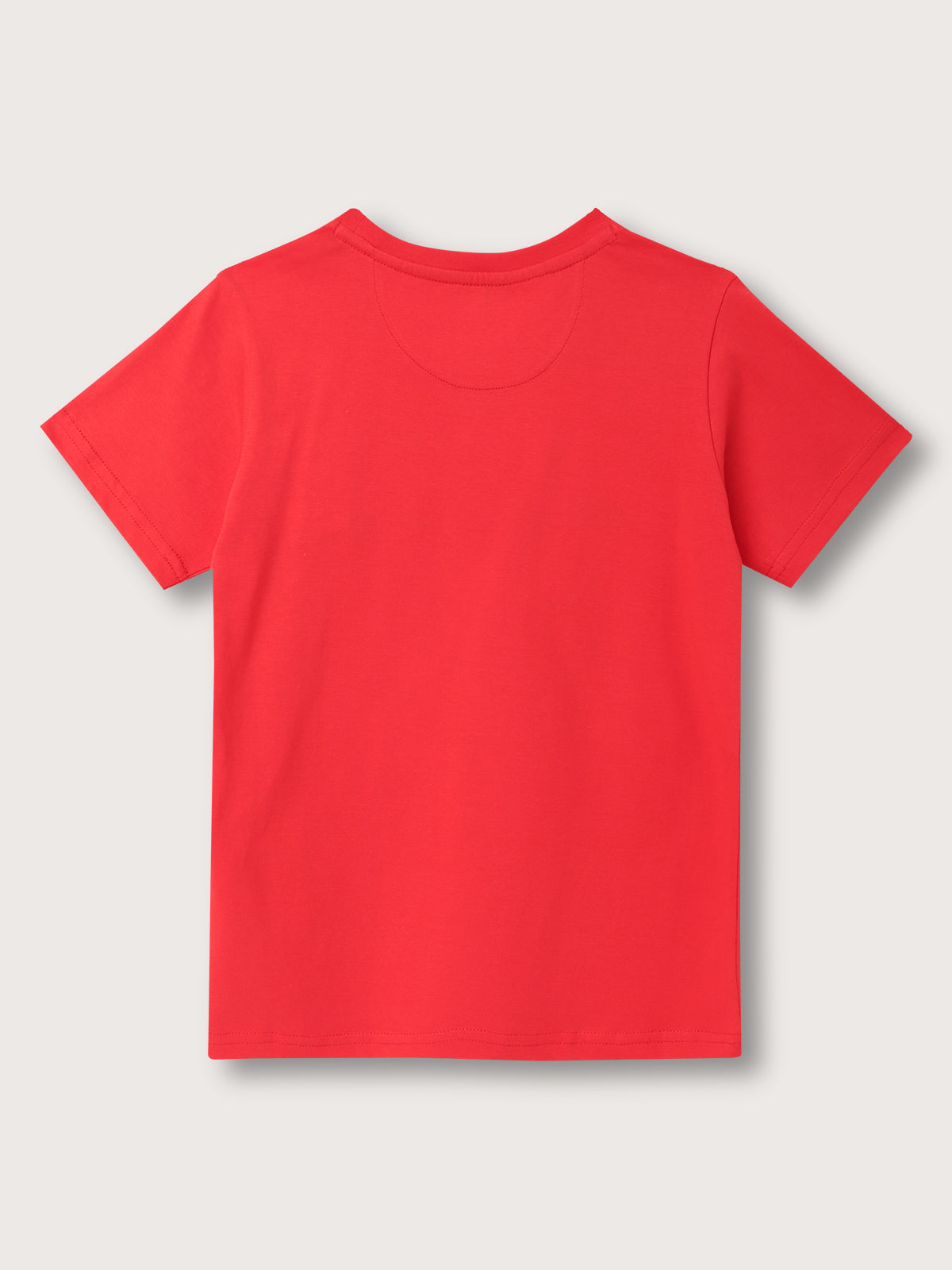 Blue Giraffe Kids Red Embroidered Regular Fit T-Shirt