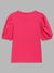 Blue Giraffe Girls Pink Printed Round Neck TShirt