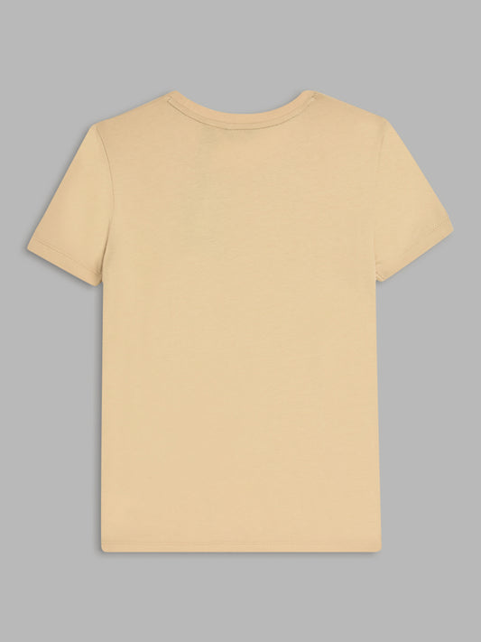 Gant Kids Beige Regular Fit T-Shirt