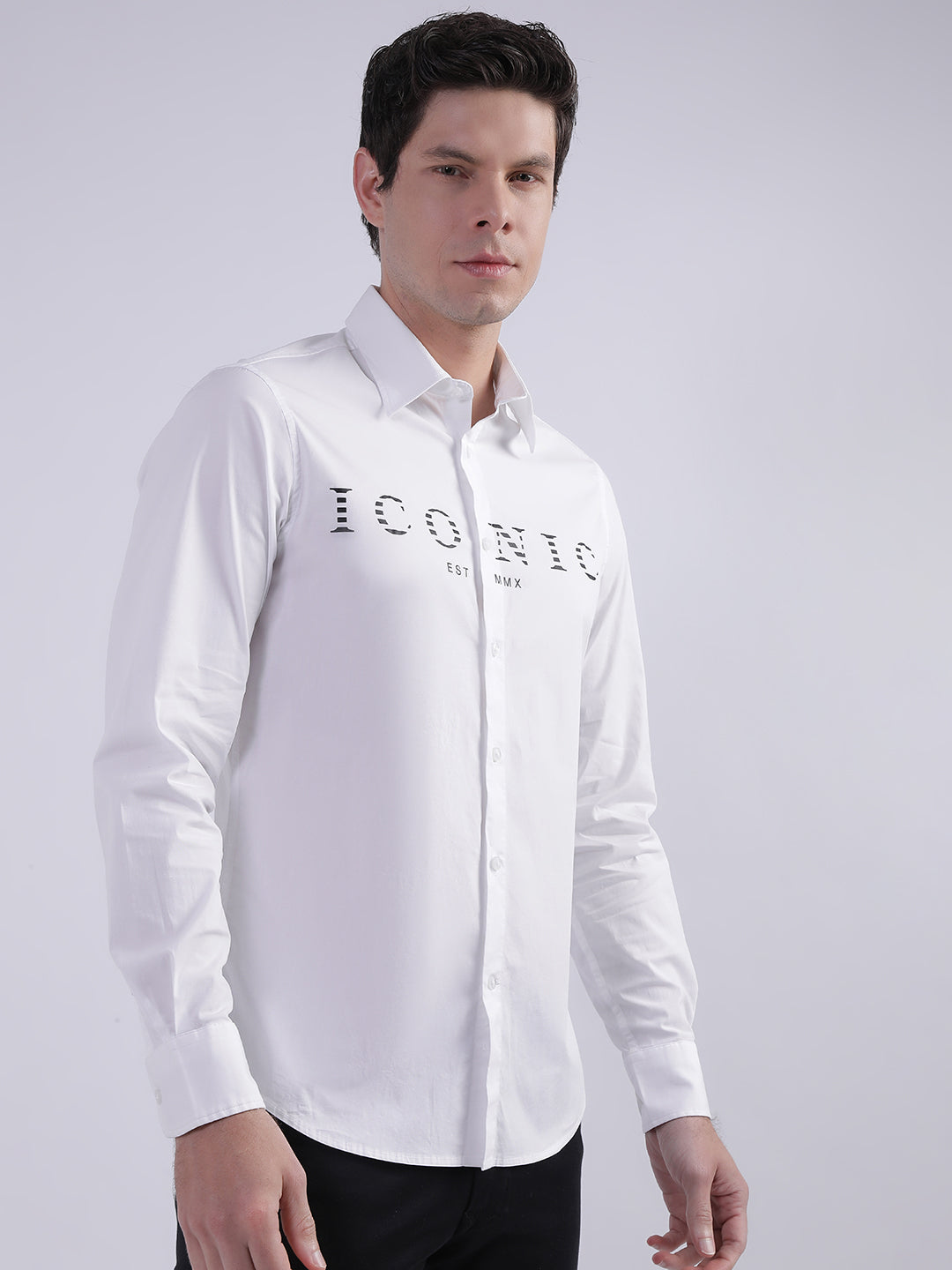 Iconic White Logo Regular Fit Shirt