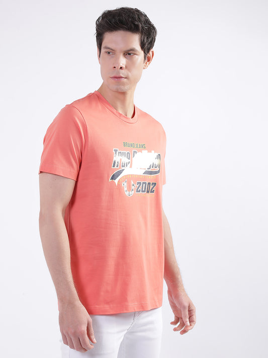 True Religion Coral Fashion Logo Regular Fit T-Shirt