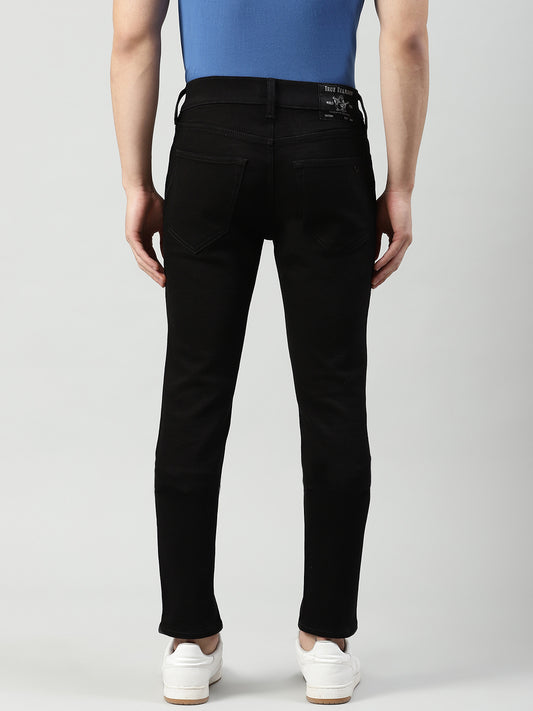 True Religion Men Black Solid Skinny Fit Jeans