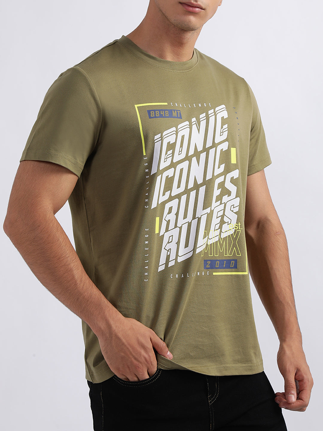 Iconic Olive Logo Regular Fit T-Shirt