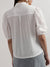 Elle Women White Solid Collar Top