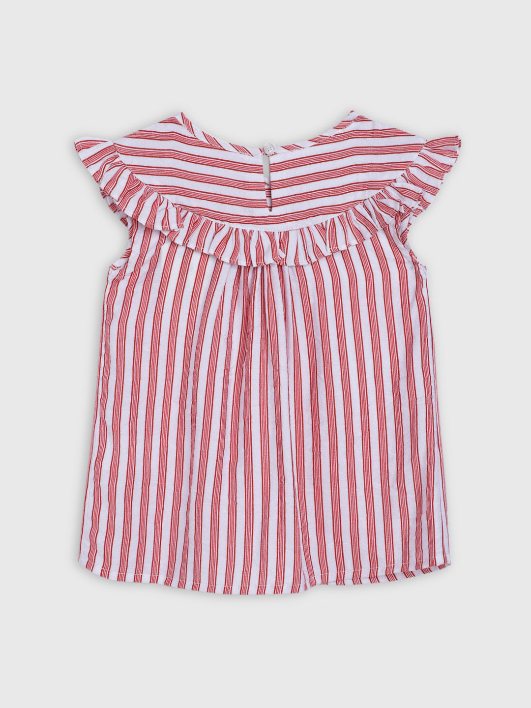 Blue Giraffe Girls Multi Striped Round Neck Top