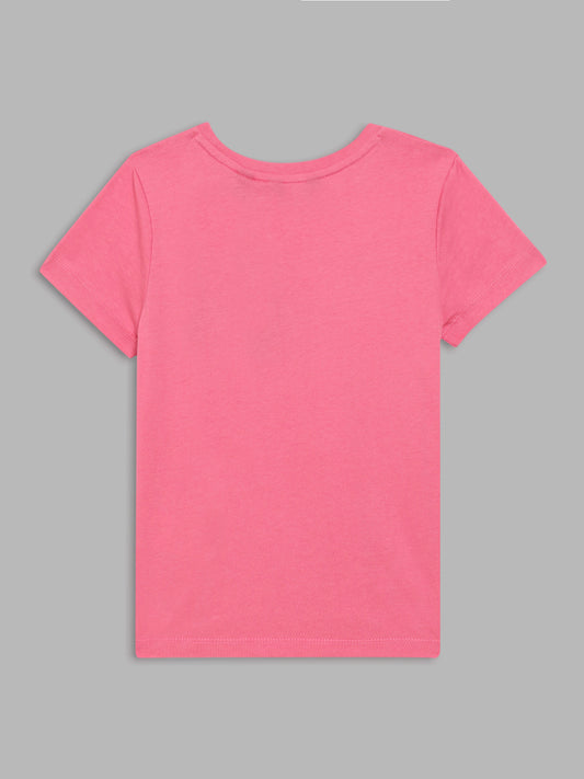 Gant Kids Pink Logo Regular Fit T-Shirt