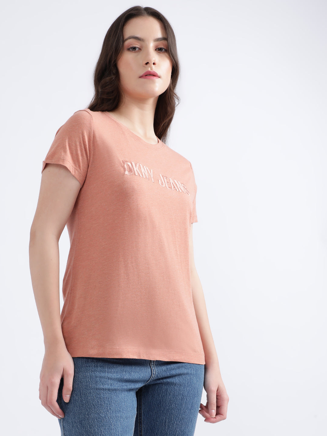 Dkny Coral Fashion Logo Regular Fit T-Shirt