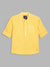 Blue Giraffe Boys Yellow Solid Collar Shirt