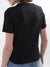 Elle Women Black Solid Round Neck TShirt