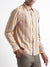 Iconic Brown Striped Regular Fit Shirt