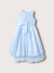 Blue Giraffe Girls Blue Solid U Neck Dress