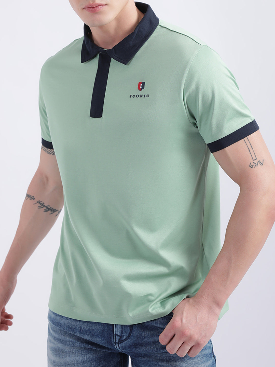 Iconic Green Logo Regular Fit Polo T-Shirt