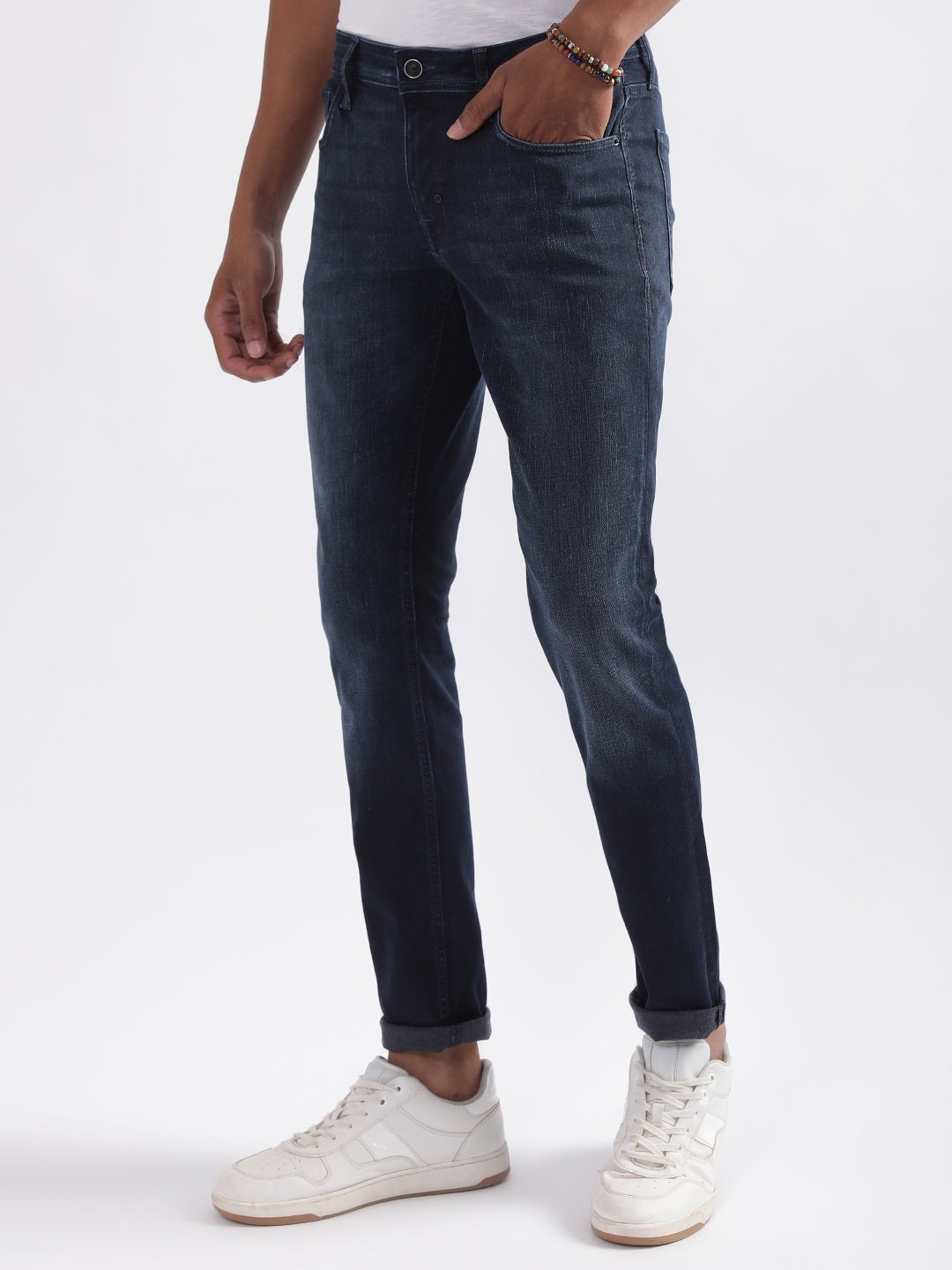 Antony Morato Men Tapered Fit Light Fade Clean Look Jeans