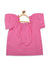 Blue Giraffe Girls Pink Solid Square Neck Top