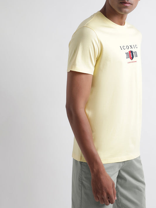 Iconic Yellow Logo Regular Fit T-Shirt