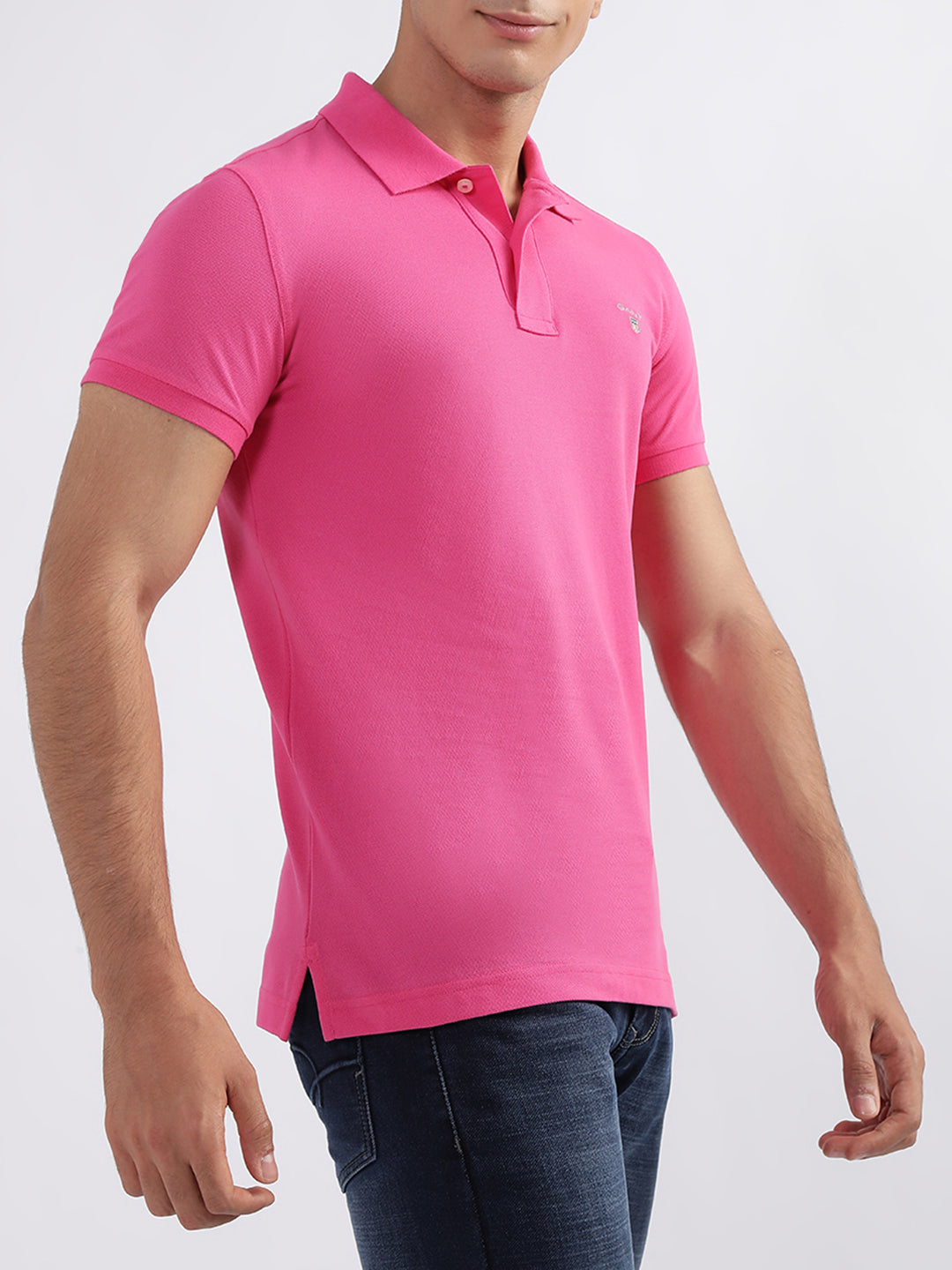 Gant Pink Original Slim Fit Pique Polo T-Shirt