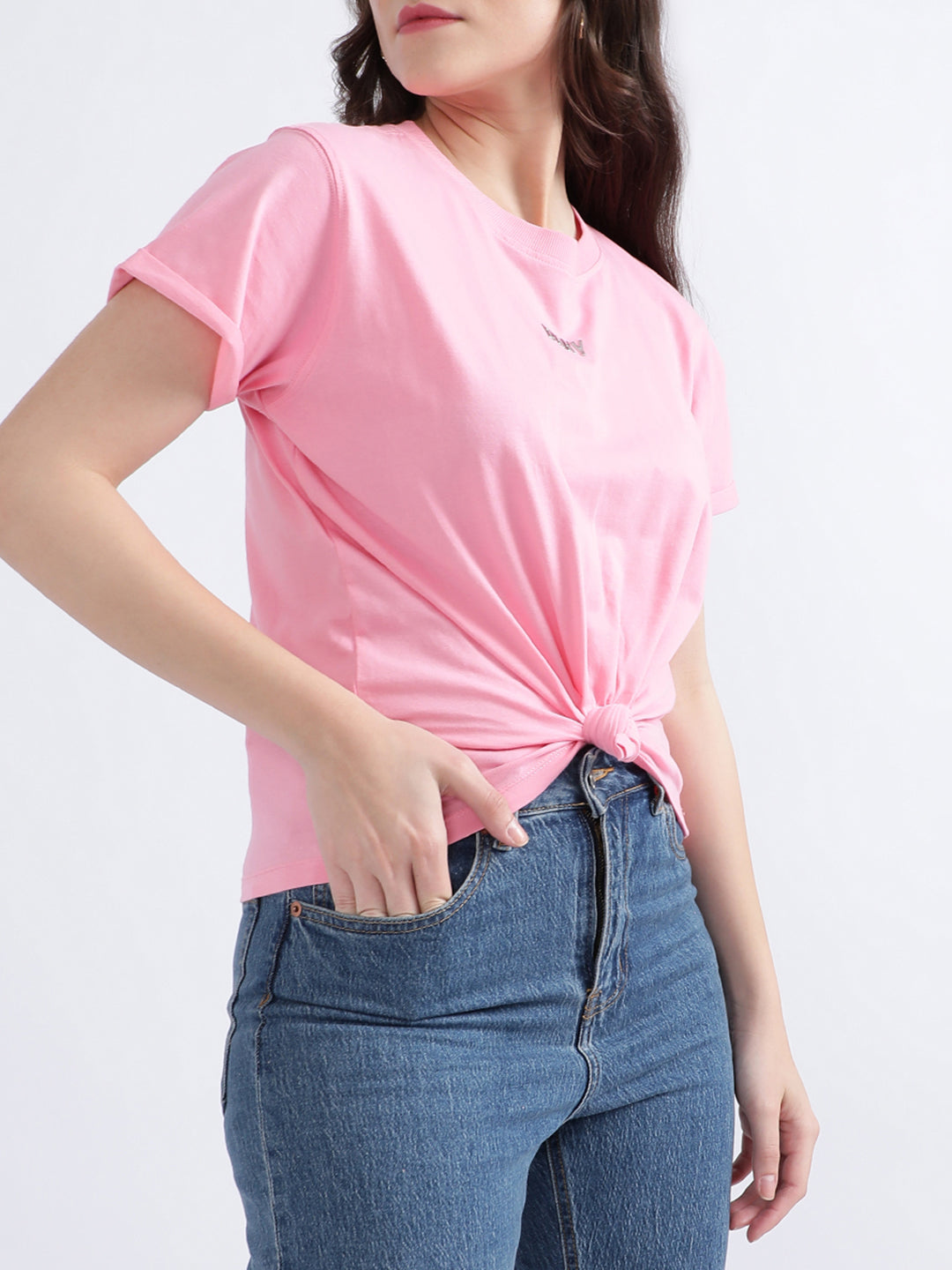 Dkny Pink Fashion Regular Fit T-Shirt