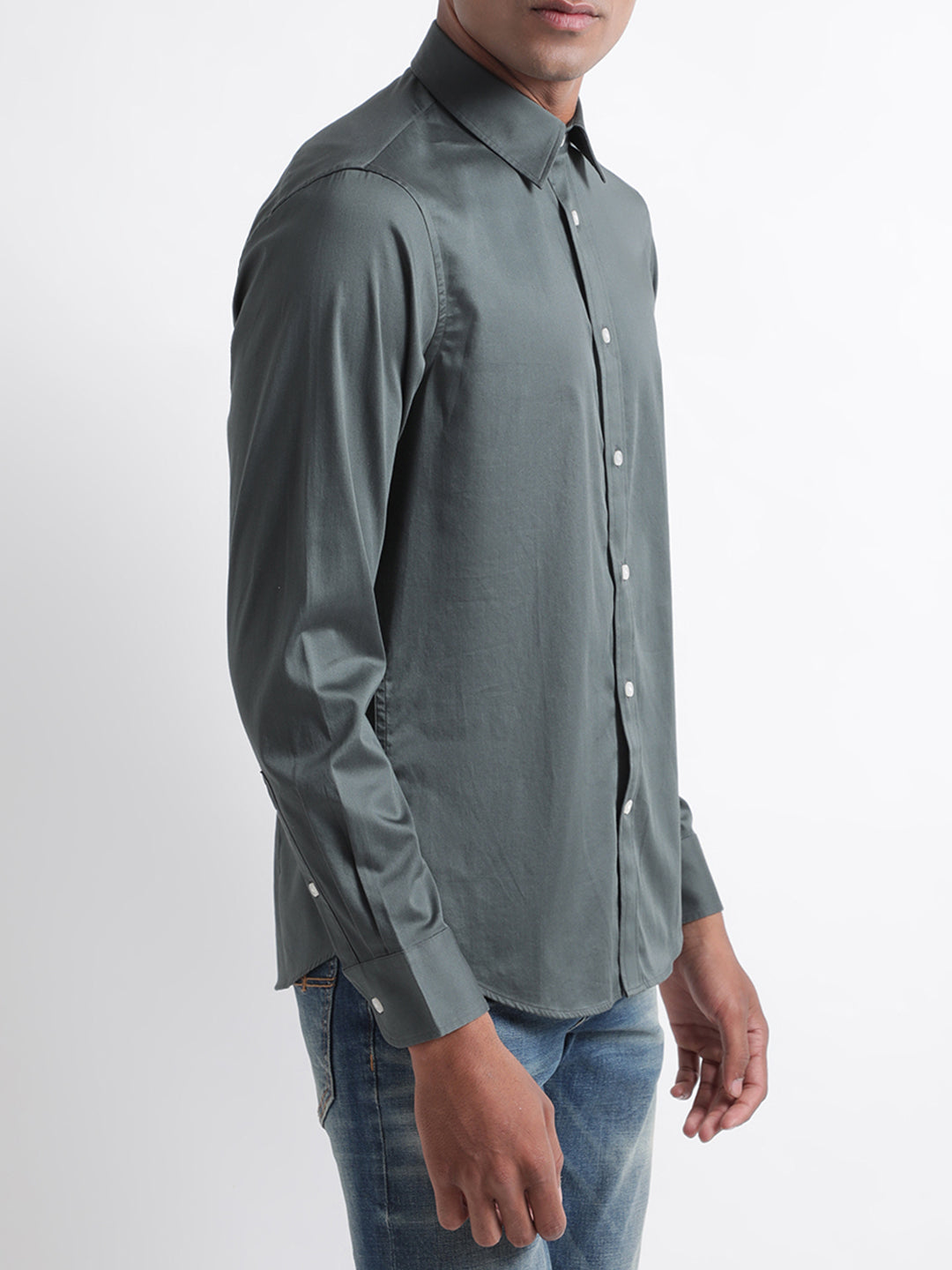 Iconic Olive Slim Fit Shirt