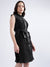 DKNY Women Black Solid Collar Dress