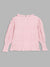 Elle Kids Girls Pink Solid Round Neck Top