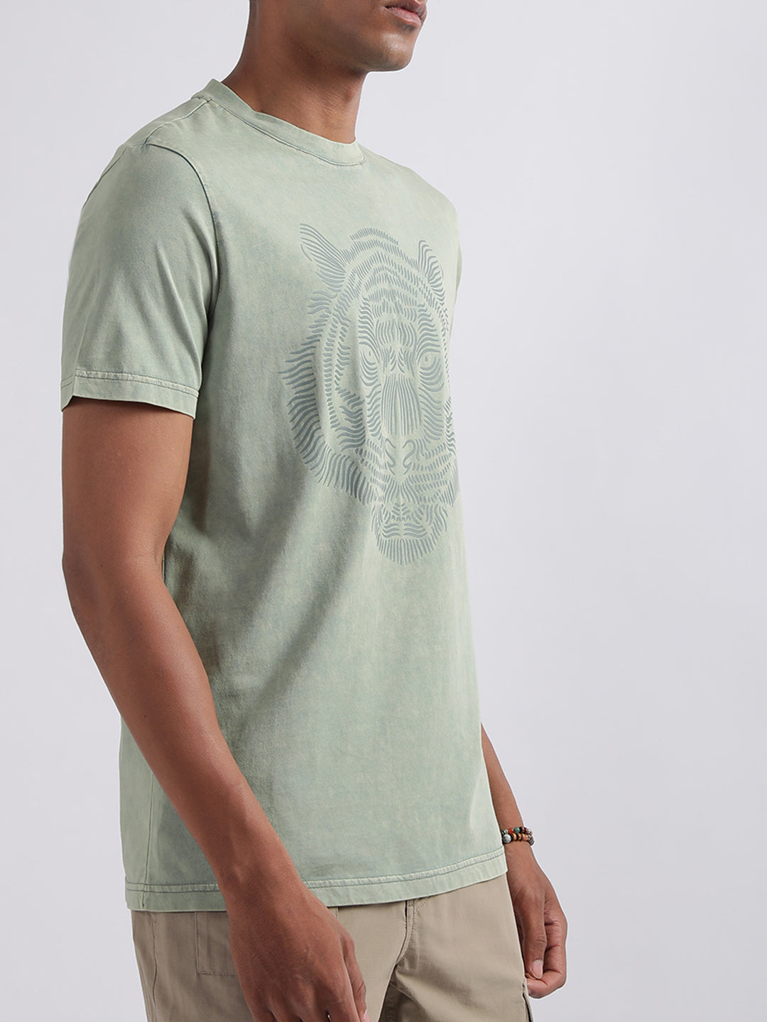 Antony Morato Olive Printed Regular Fit T-Shirt