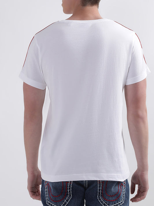 Gant White Shoulder Tape Regular Fit T-Shirt