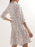 Elle Women White Printed V Neck Dress